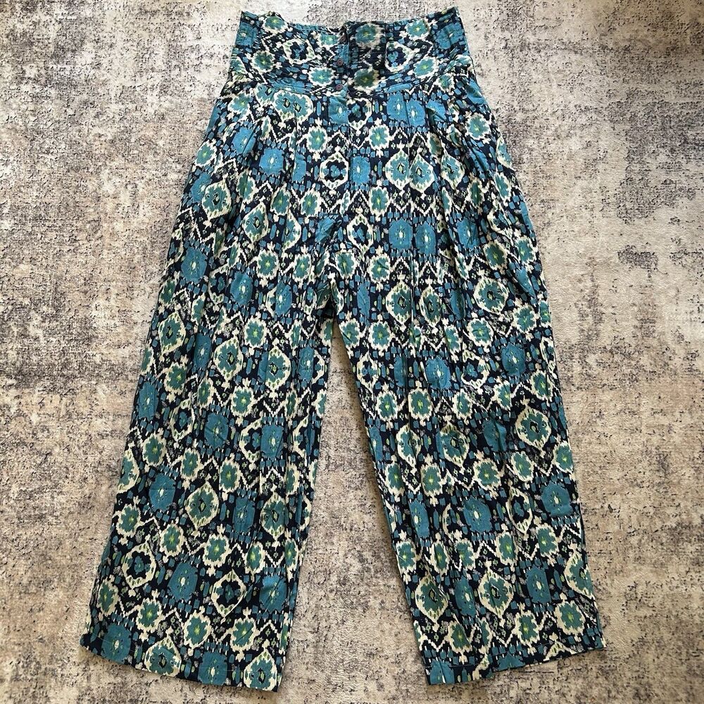 Bandini Womens Bohemian Wide Leg High Rise Hippie Pants Plus‎ Size READ******